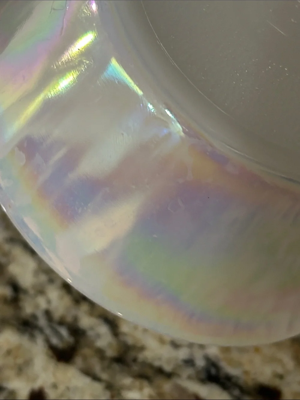 Vintage Federal Moonglow Iridescent White Ceramic Serving Bowl